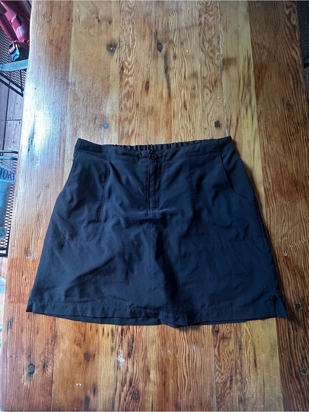 White Sierra Black Athletic Skort with Pockets